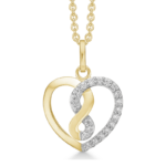 Støvring hart-eternity sign Ketting in 14 karaat goud met zirkonia 76237049-14