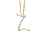 Z gouden letter ketting met steentjes